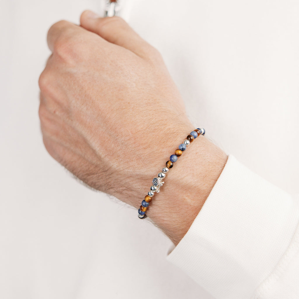 Tiger Eye & Sodalite Mix - 4mm